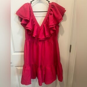 Pink Ruffle Dress - Size L